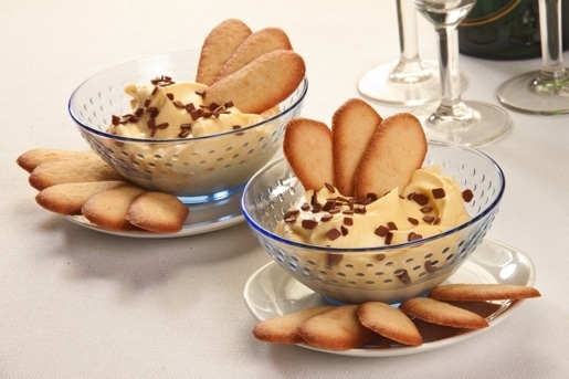 Lingue di gatto con crema al mascarpone