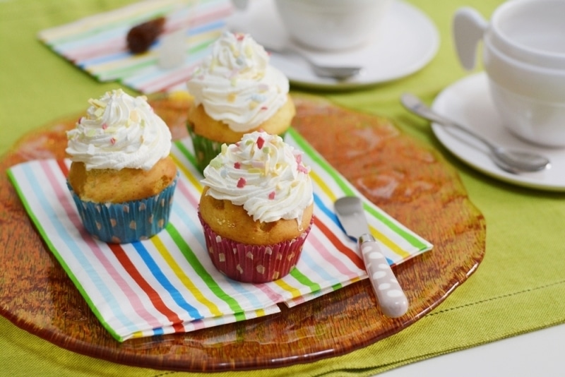 Cupcakes al limone con panna
