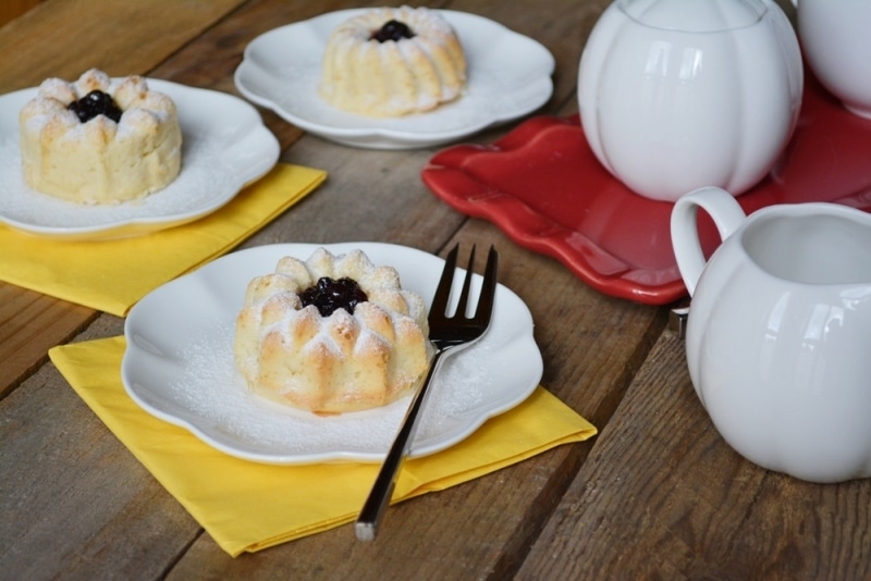 Mini gugelhupf con mirtilli
