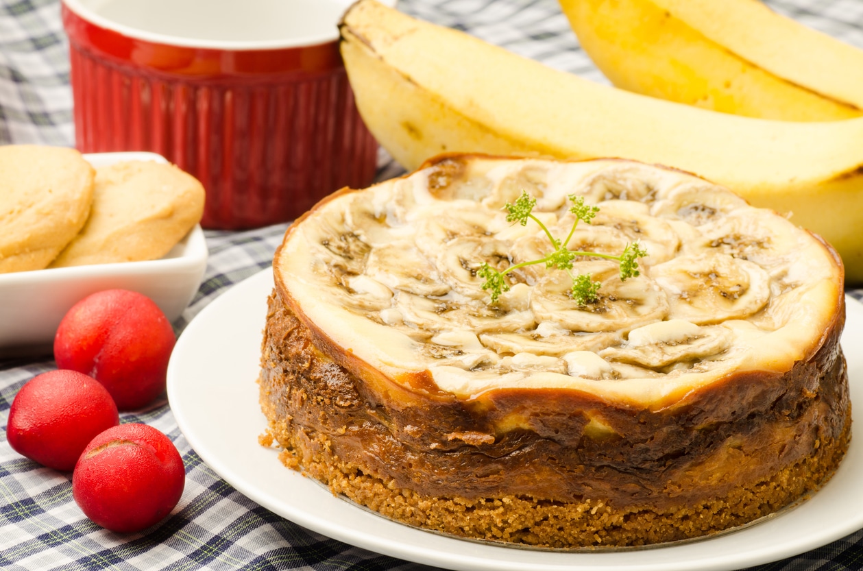 Torta di ricotta con banana senza uova - Vallé Italia