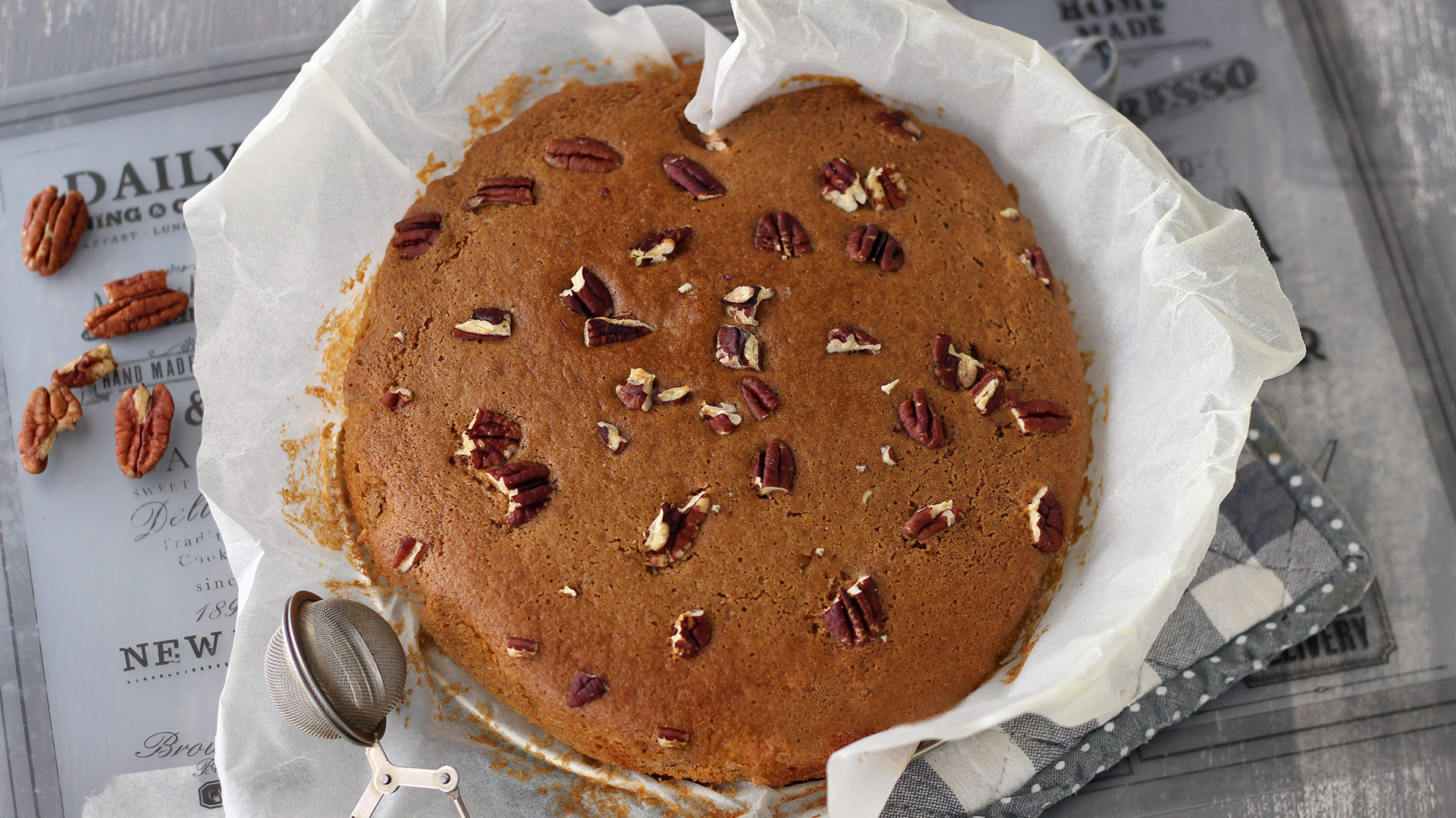 Torta al caffè e noci
