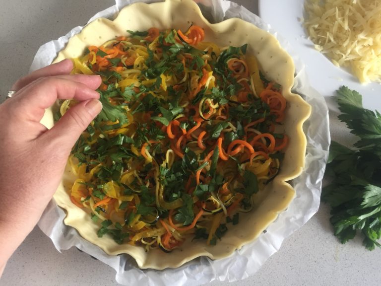 Torta salata con verdure 7