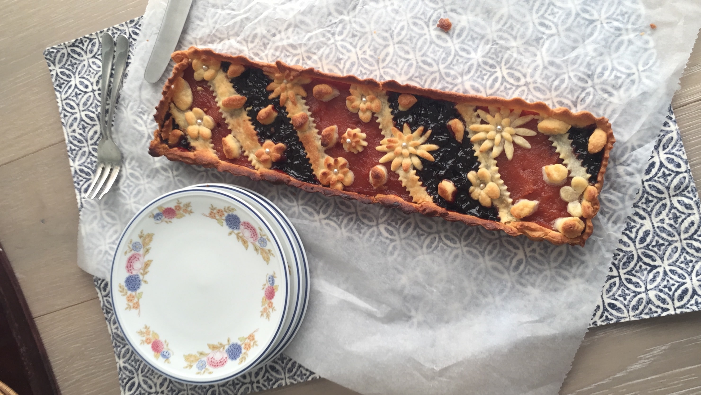 Crostata bicolore dell’amicizia