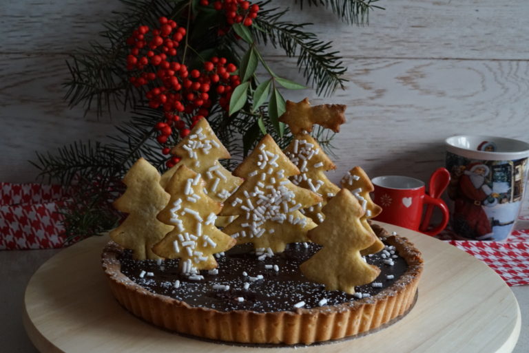 crostata cioccolato arancia con alberelli 16