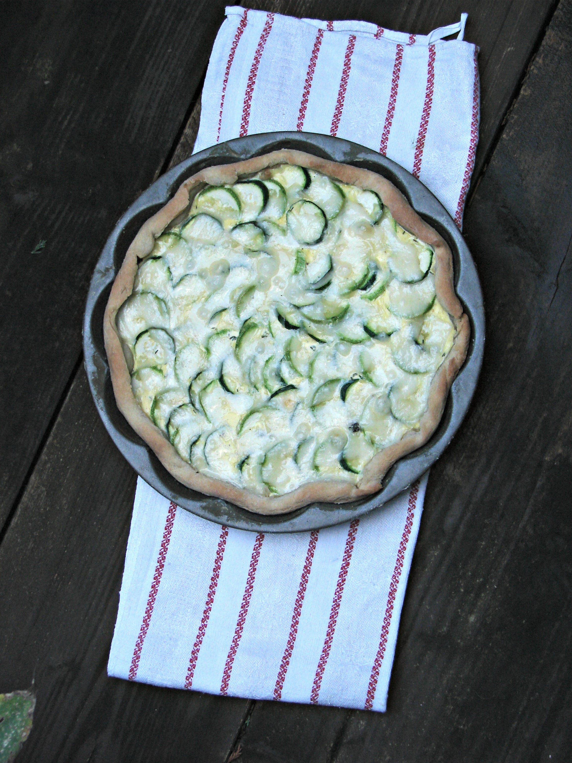 Crostata di zucchine ai due colori