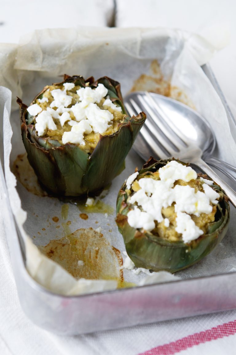 Carciofi ripieni di ceci e feta 3