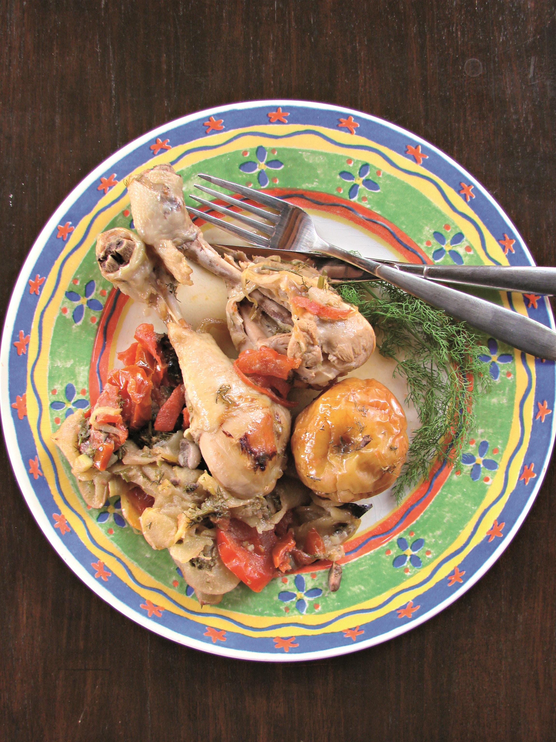 Pollo alla senape e mele baby