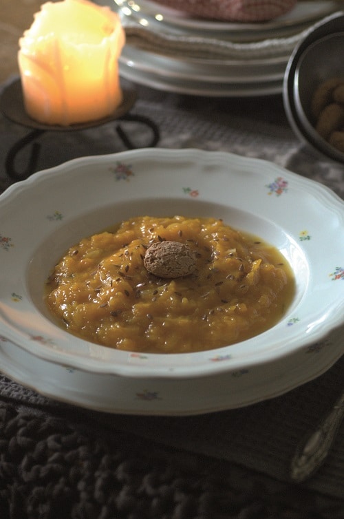 Vellutata di zucca speziata con amaretto
