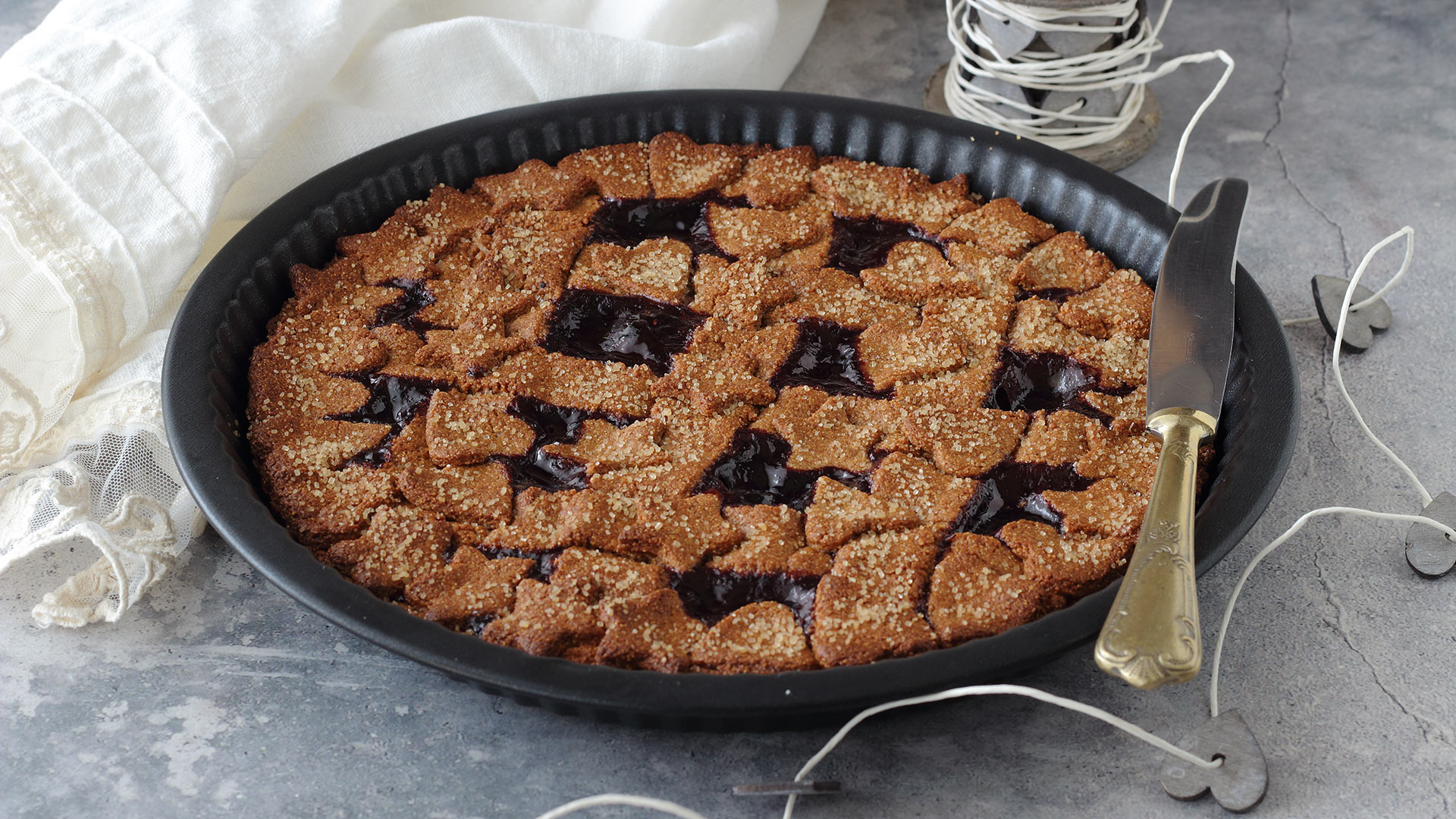 Crostata vegana alla marmellata