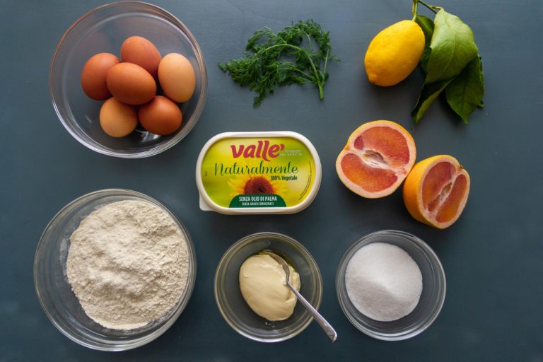 Crostata alla crema di limone, pompelmo e aneto - Ingredienti
