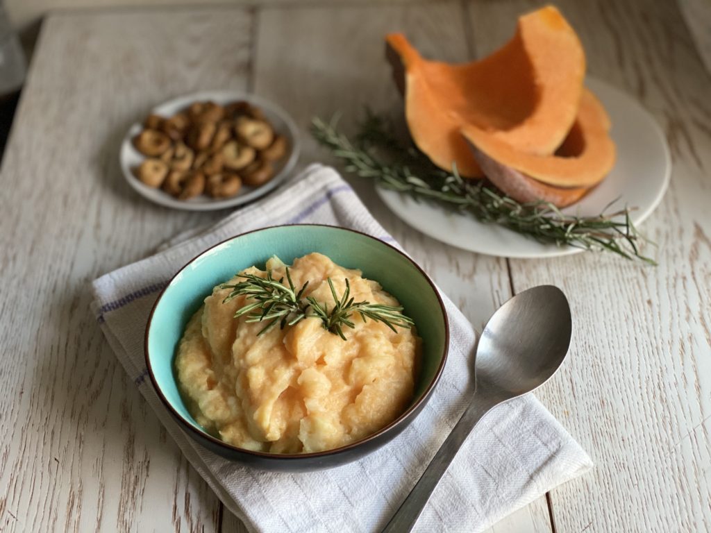 Purè di patate e zucca al profumo di rosmarino