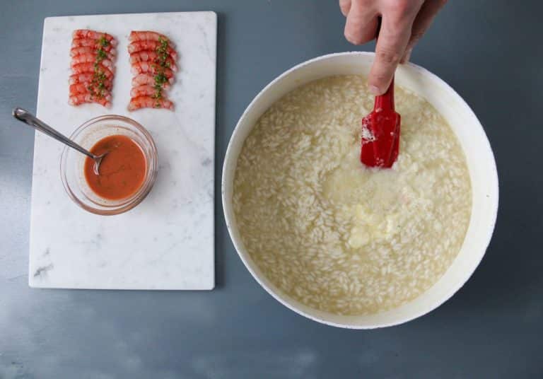 Risotto al gambero rosso, lime e Franciacorta - Step 4