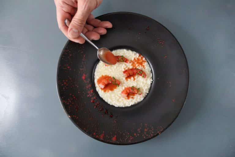 Risotto al gambero rosso, lime e Franciacorta - Step 5