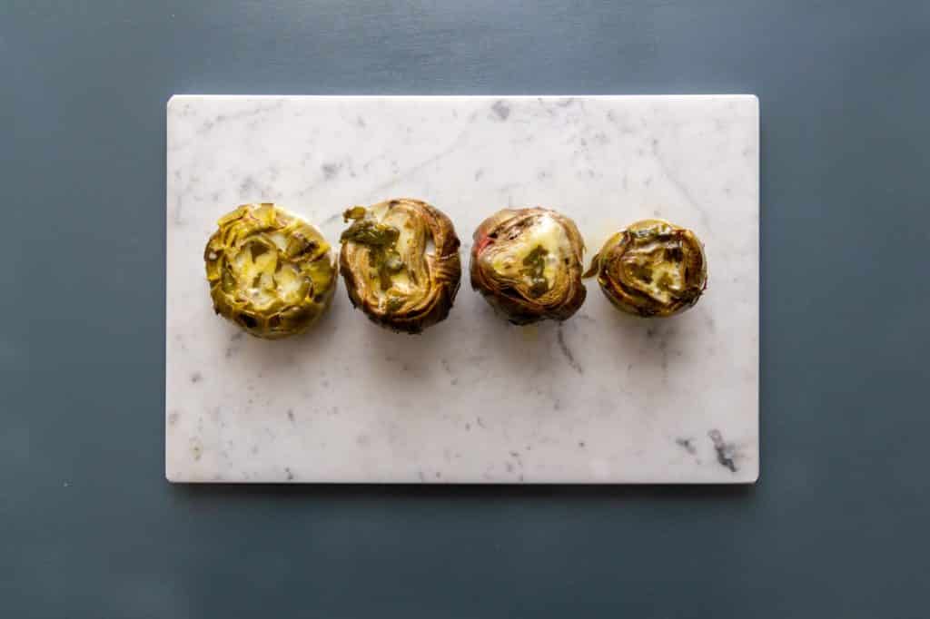 Carciofi, taleggio, prezzemolo