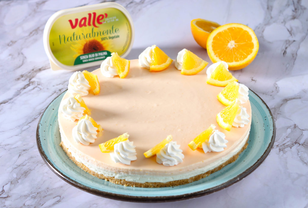 Cheesecake senza cottura all’arancia