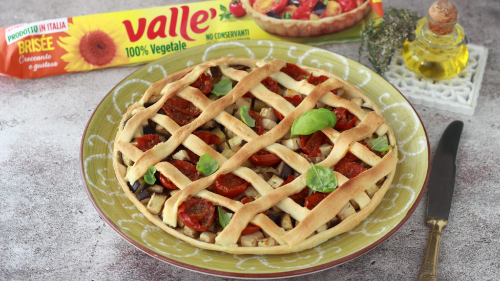 Crostata di melanzane e pomodorini