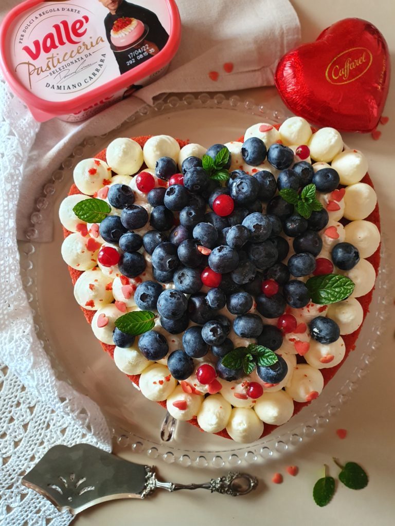 Torta red velvet di San Valentino