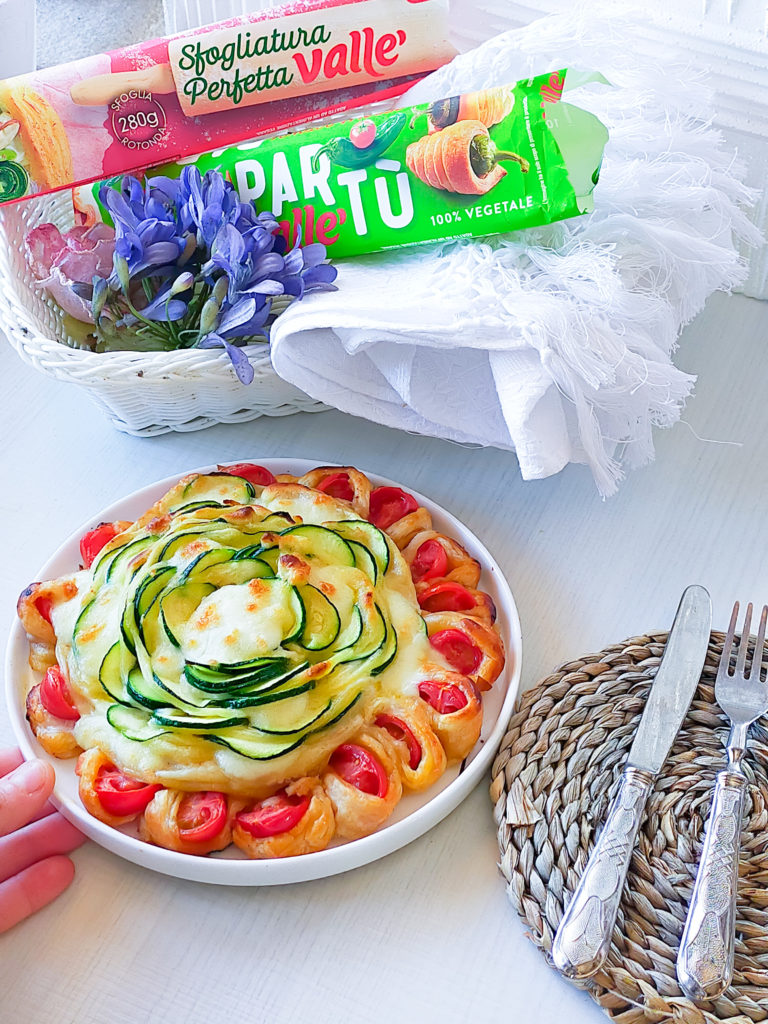 Torta salata pomodorini e zucchine