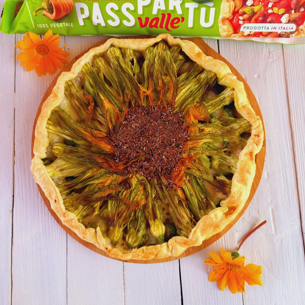 Girasole di sfoglia ai fiori di zucca