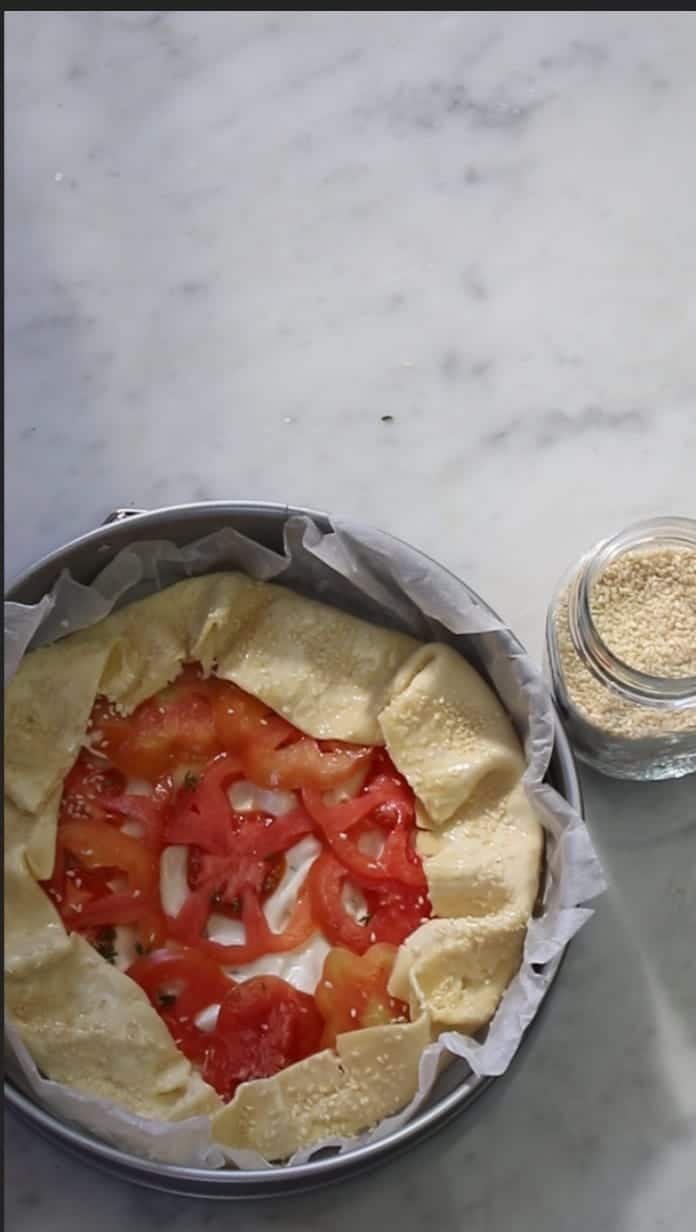 torta salata pomodori e formaggio