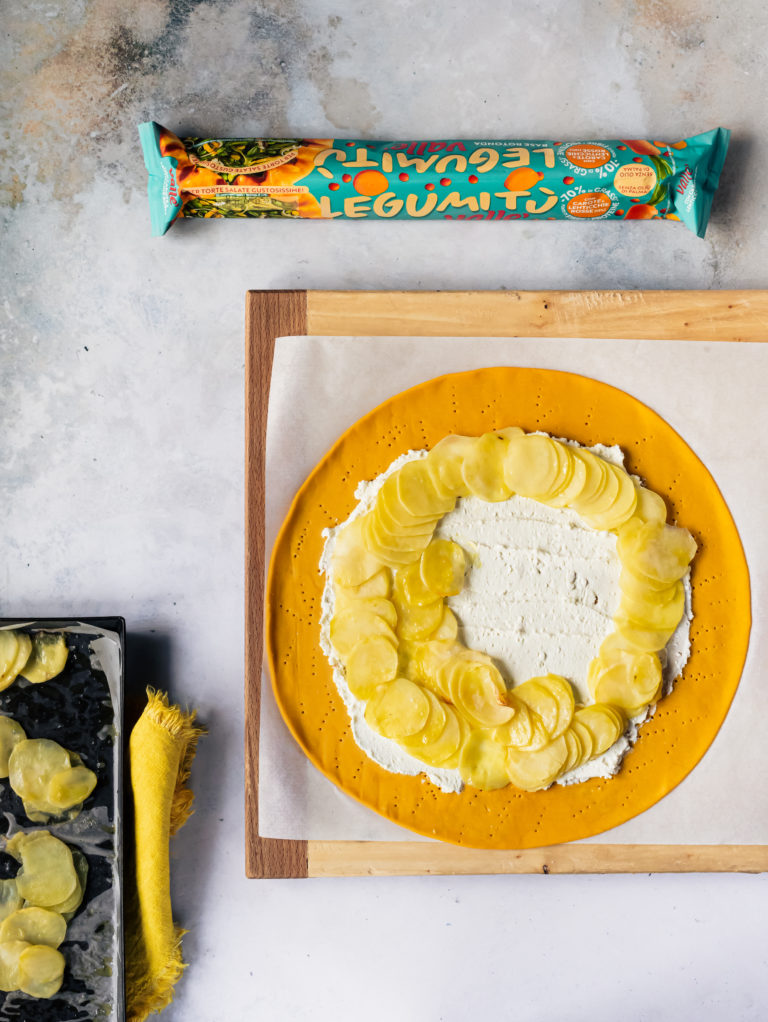 torta salata porri e patate con legumitù